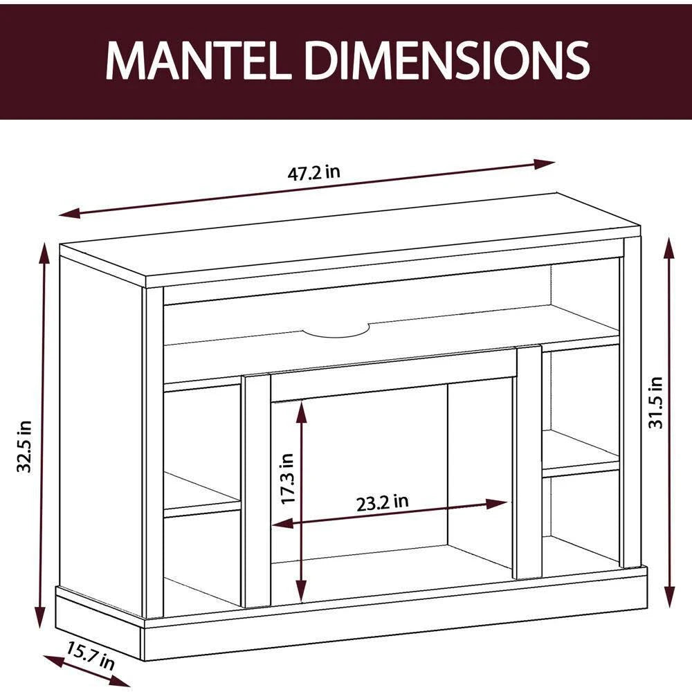 Mahogany Electric Fireplace with Multi-Color LED Insert J587
