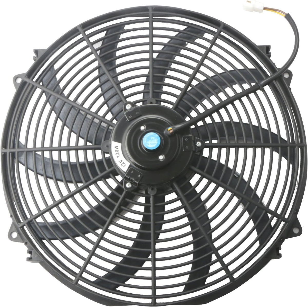 Black Universal Electric Radiator Slim Fan 12V 16 Inch X2 Pack of 2 U225
