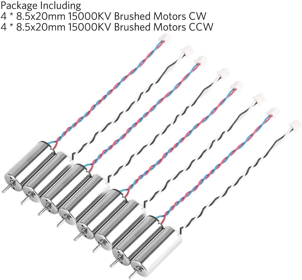 8pcs 8.5x20mm 15000KV Brushed Coreless Motor with JST-1.25 Connector G51515