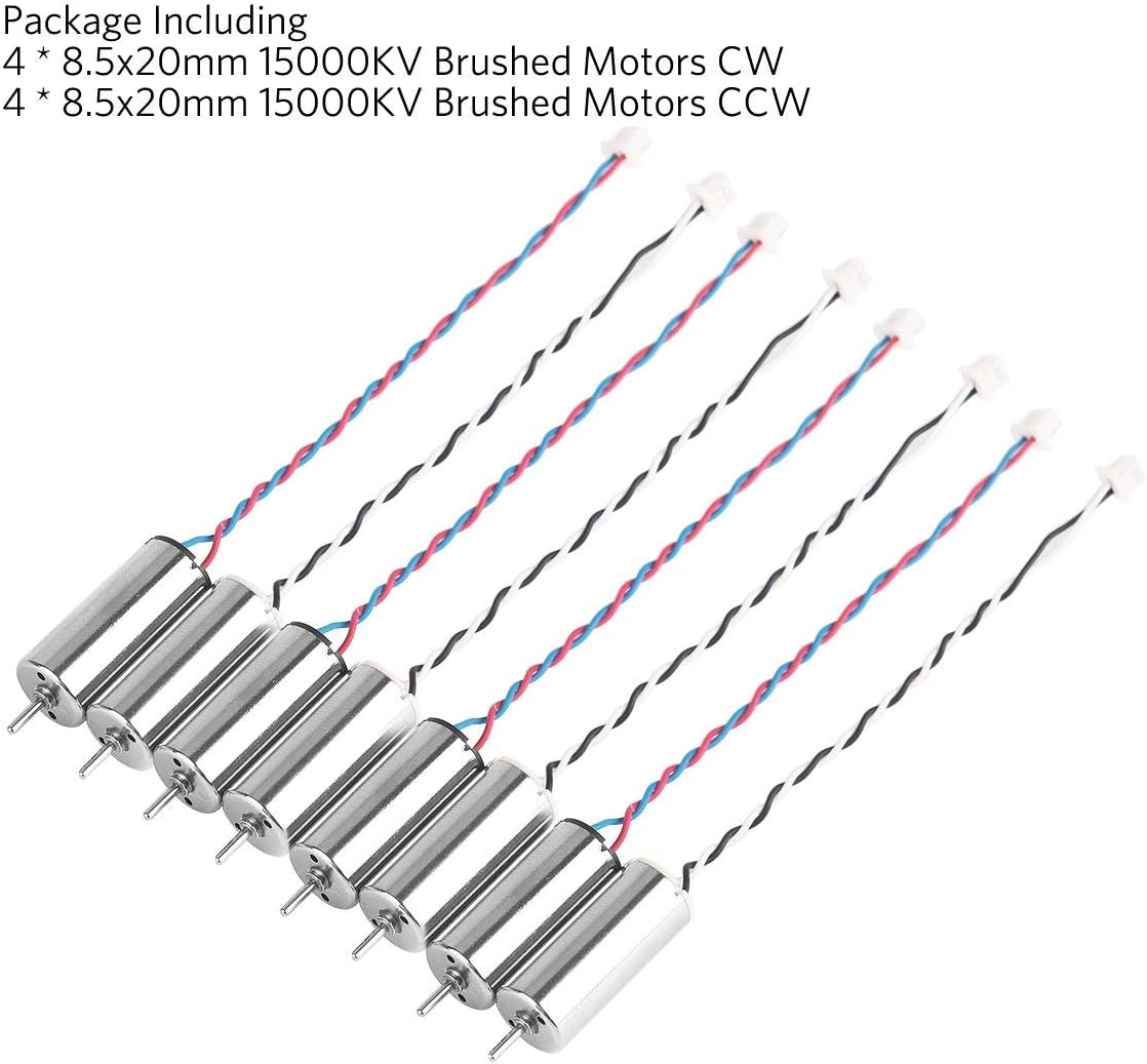 8pcs 8.5x20mm 15000KV Brushed Coreless Motor with JST-1.25 Connector G51515