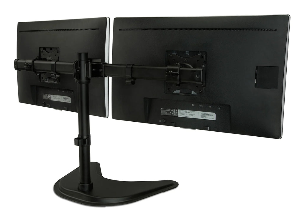 Free Standing Dual Monitor Stand for Two 19-27 Inch Computer Screens D4564
