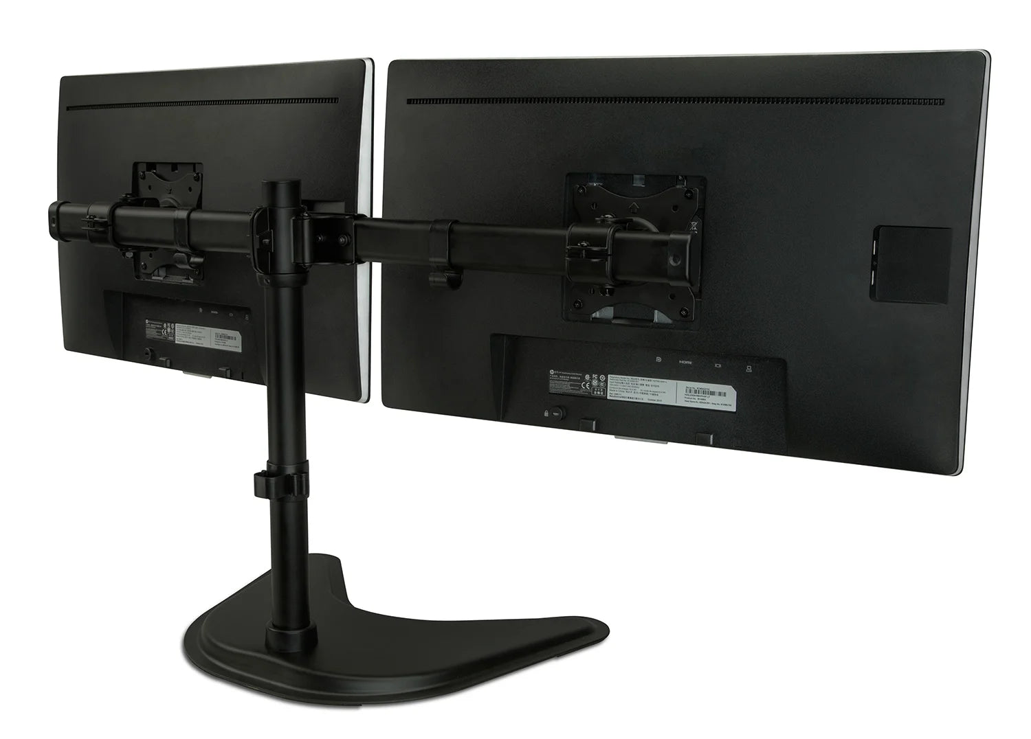 Free Standing Dual Monitor Stand for Two 19-27 Inch Computer Screens D4564