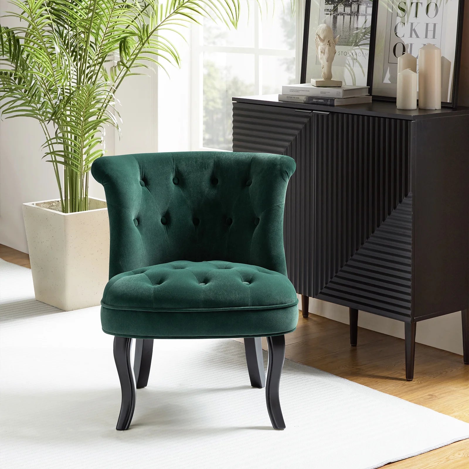 Green Velvet Accent Chair O769658
