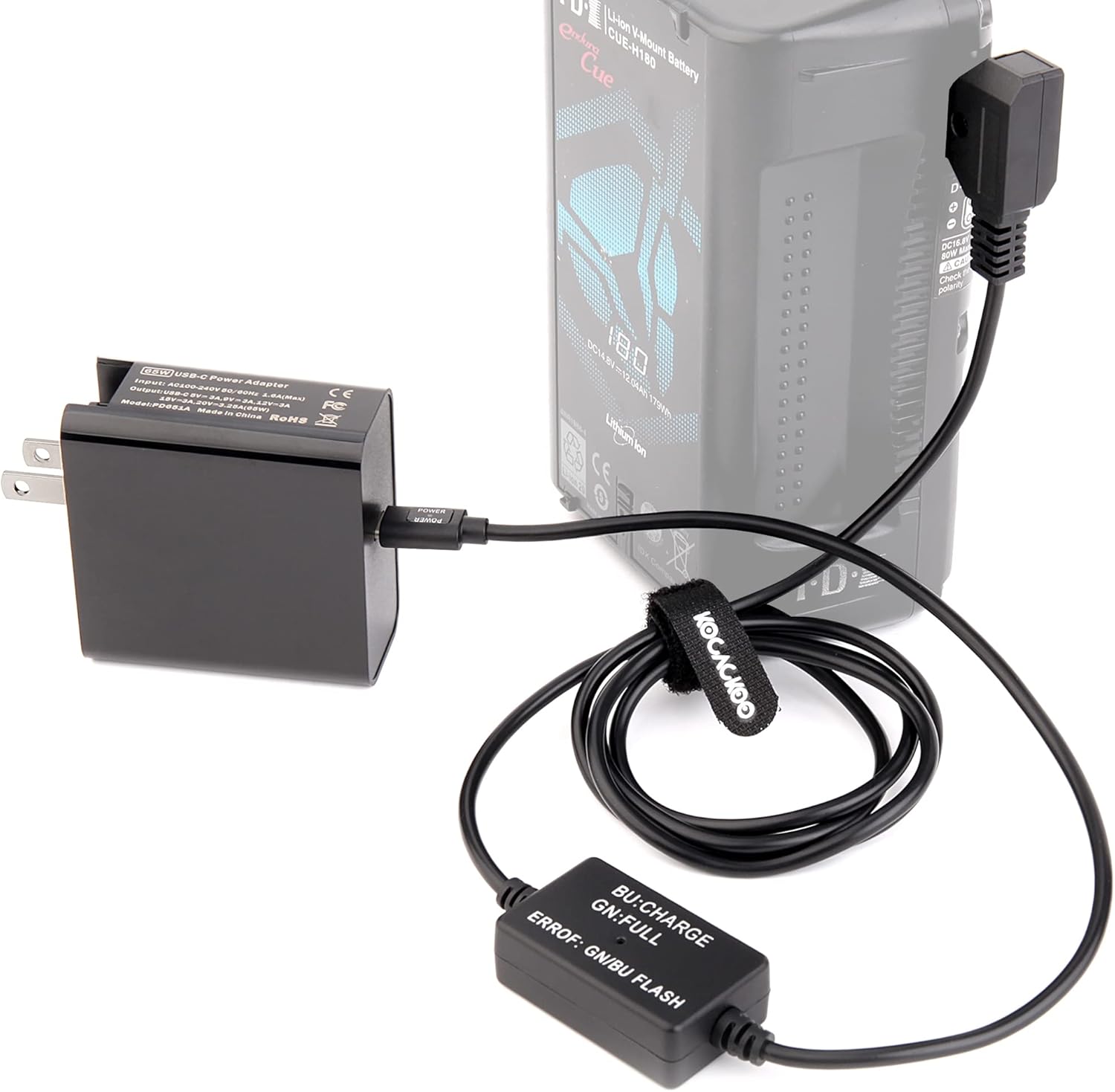 D-Tap Battery Quick Charge Power Adapter Kit for V-Mount Batteries M9821