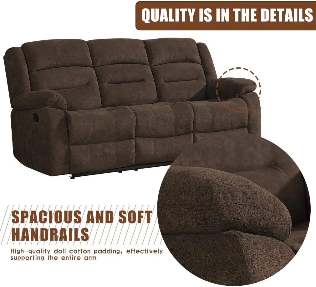 3 Seater Manual Reclining Sofa Set T233