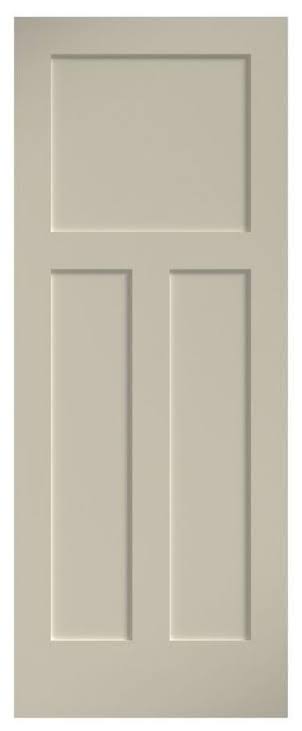 5-Panel Shaker White Primed Solid Wood Core Interior Slab Door Q5485