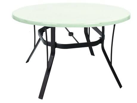48'' Wide Round Cast Aluminum Outdoor Dining Table L802021