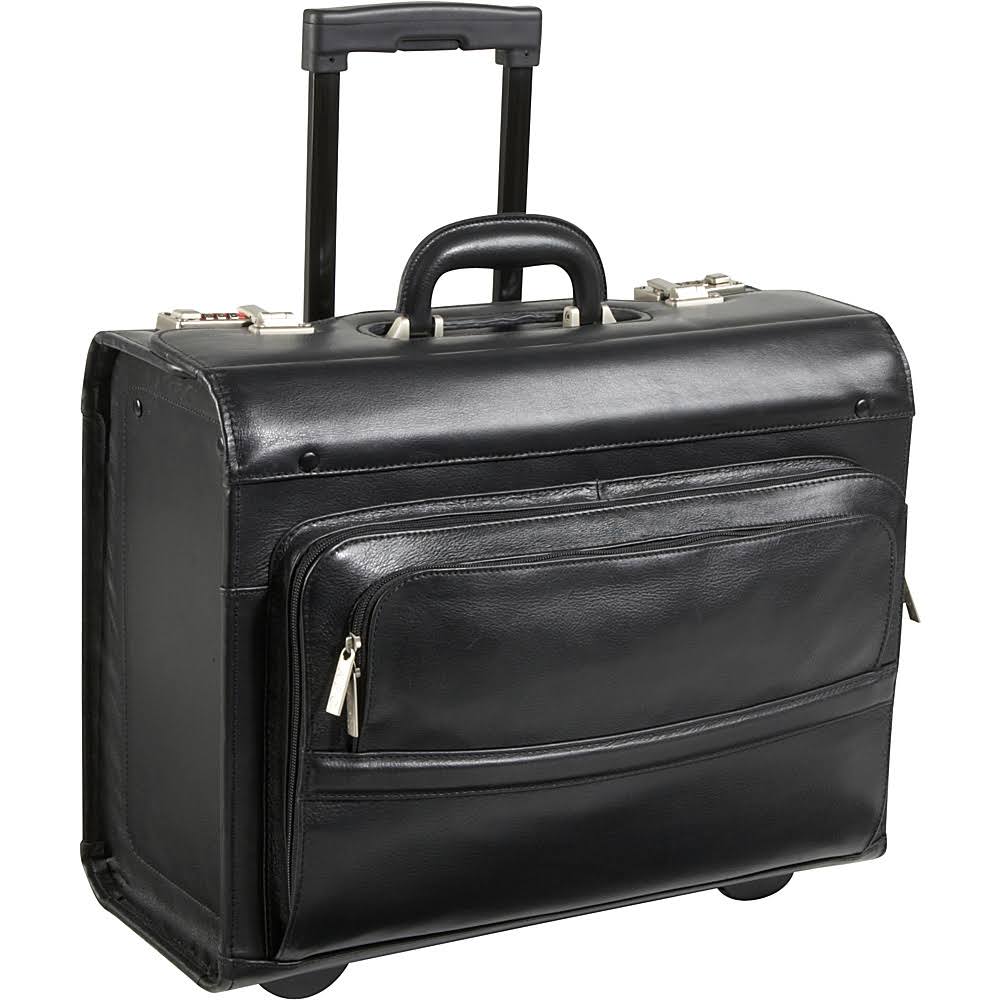 Leather Rolling Laptop Case (Black) O9035