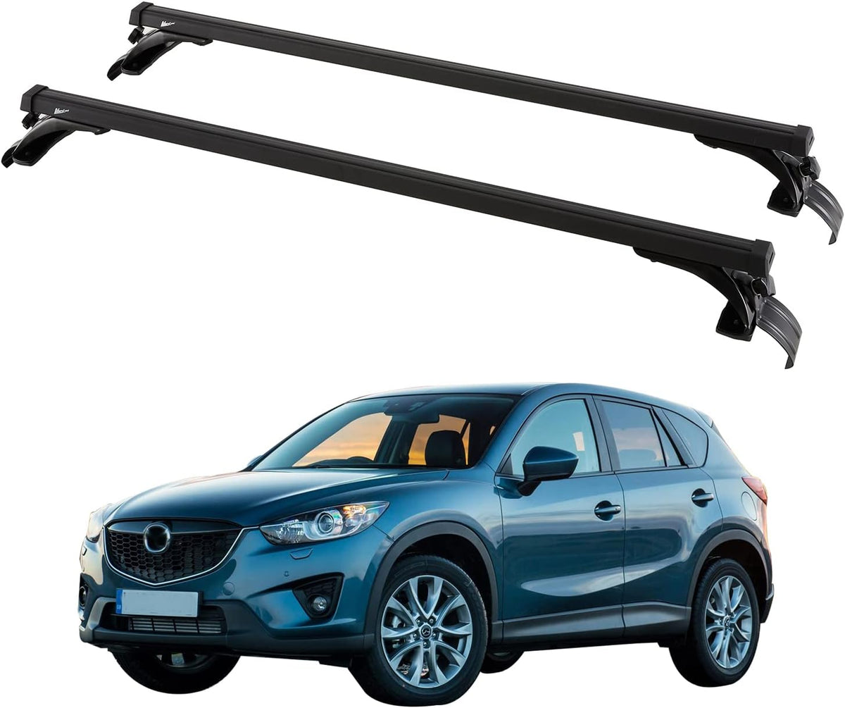 47"/51" Adjustable Aluminum Roof Rack Crossbars, 150LBS Capacity, 1 Pair, Black F736