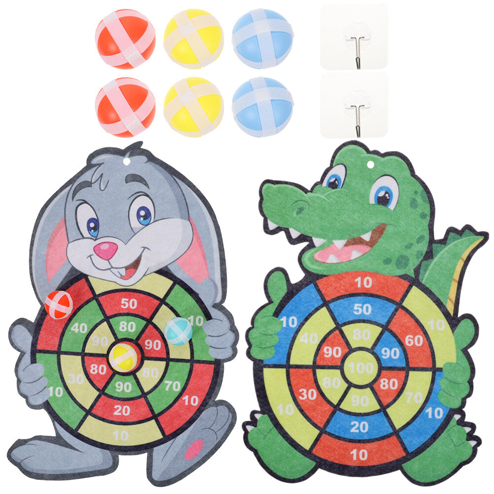 2 Sets Dart Board Game with Sticky Balls R99257