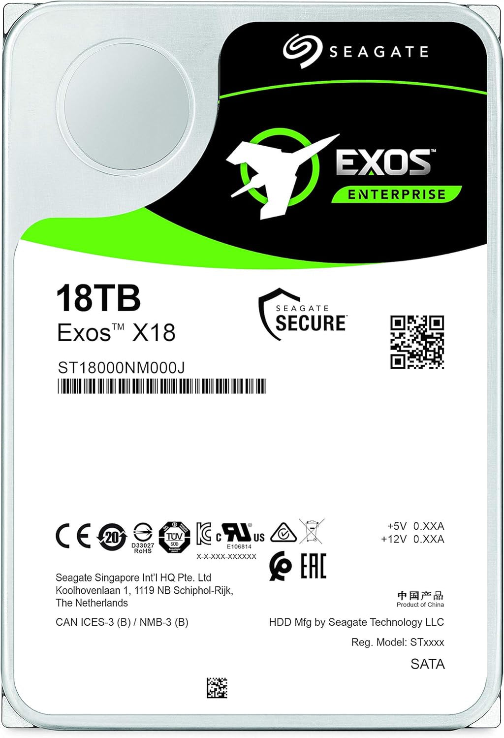 18TB Enterprise HDD SATA 6Gb/s 7200 RPM 3.5 Inch S827975