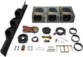 Tinted 7 Color 30 PSI Boost/Vacuum, 100 PSI Oil Pressure & Oil Temperature Gauges, Black Triple Pillar Pod T812