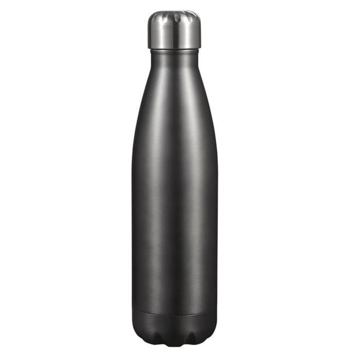 Brushed Gun Metal Double Wall Water Bottle E321415