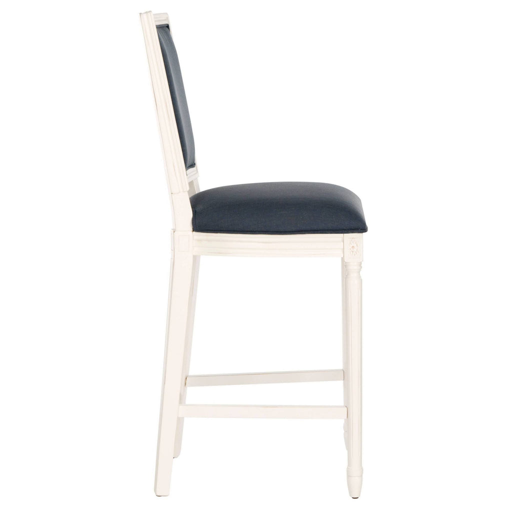 Navy/Cream Rectangle Bar Stool (Set of 2) C83999