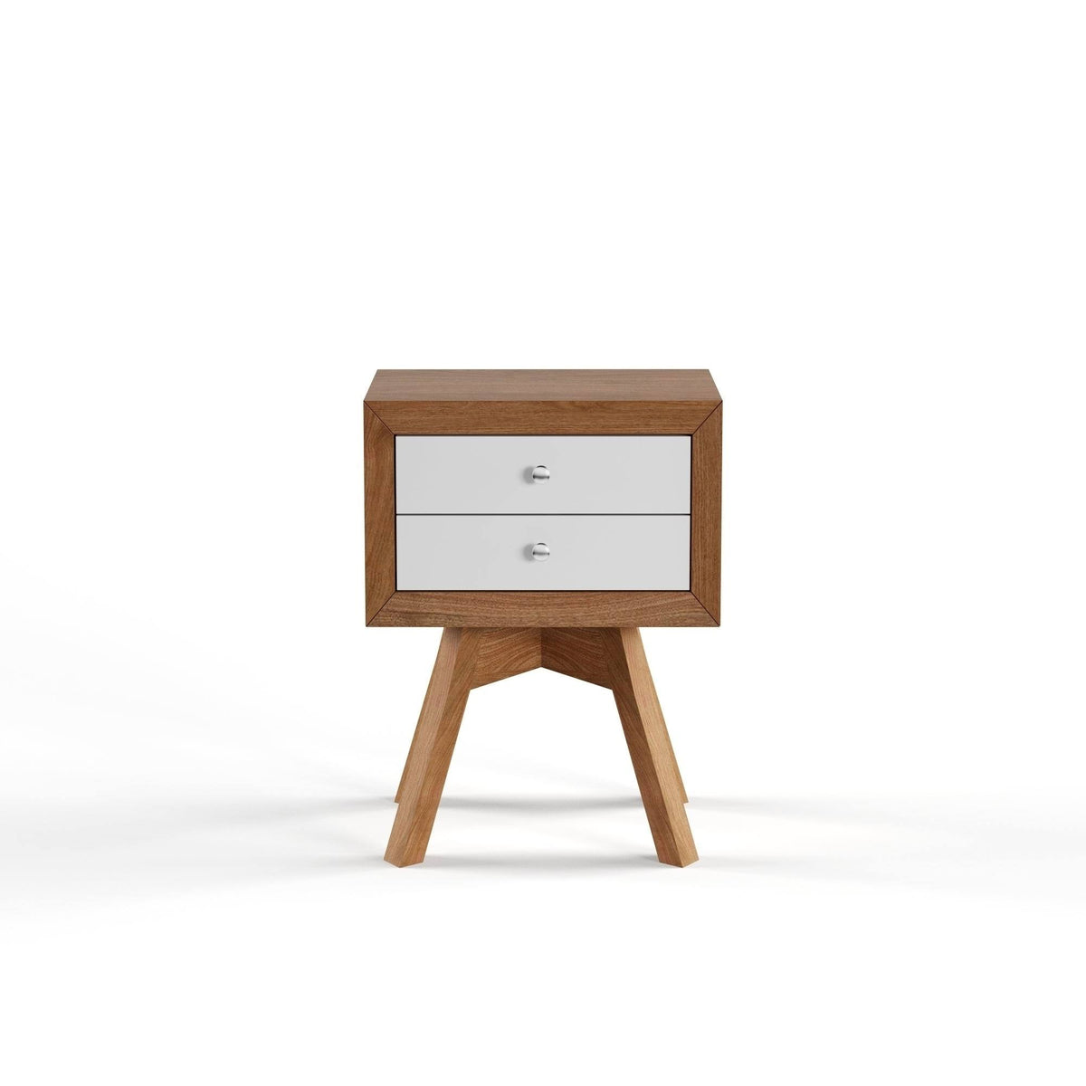 Walnut and White Two-Tone Nightstand W53975