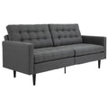Grey Linen Fabric Convertible Sofa Bed O88930