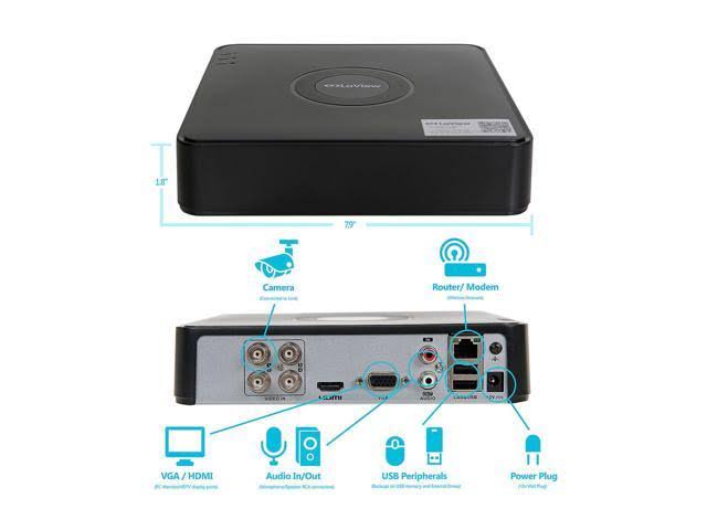 4CH 1080p HD Security Cameras Q72816