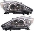 Black Housing Headlight Pair for Mazda 5 2008 2009 Y1433