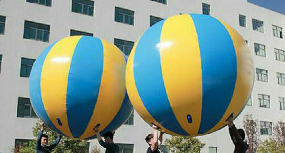 PVC Color Matching Inflatable Beach Ball with 4 Handles and Fan Diameter 59 Inch S473381