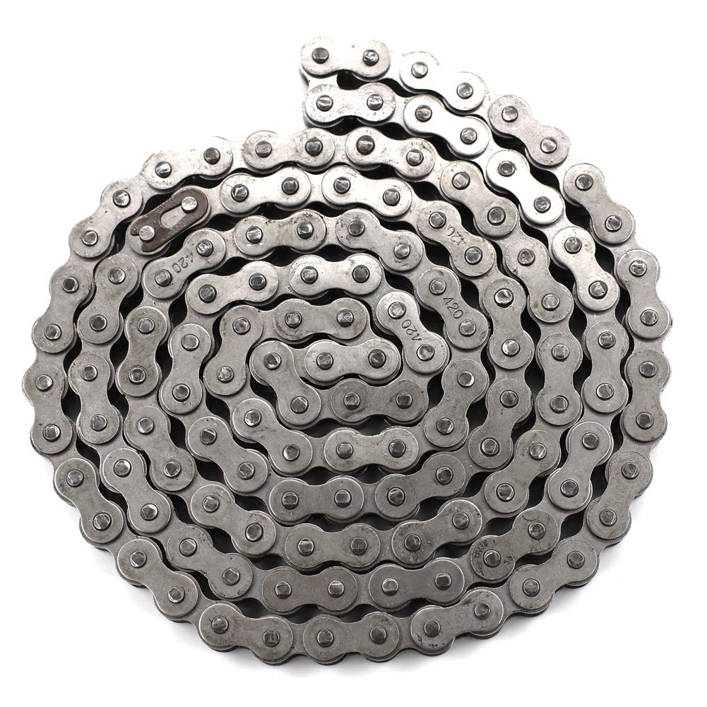 420 Roller Chain 132 Link with Chain Breaker, Pack of 2 D309