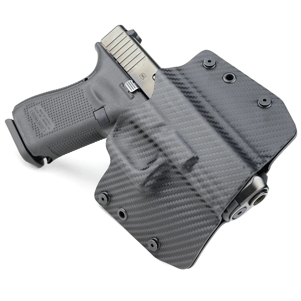 Black Carbon Fiber OWB Kydex Gun Holster S237