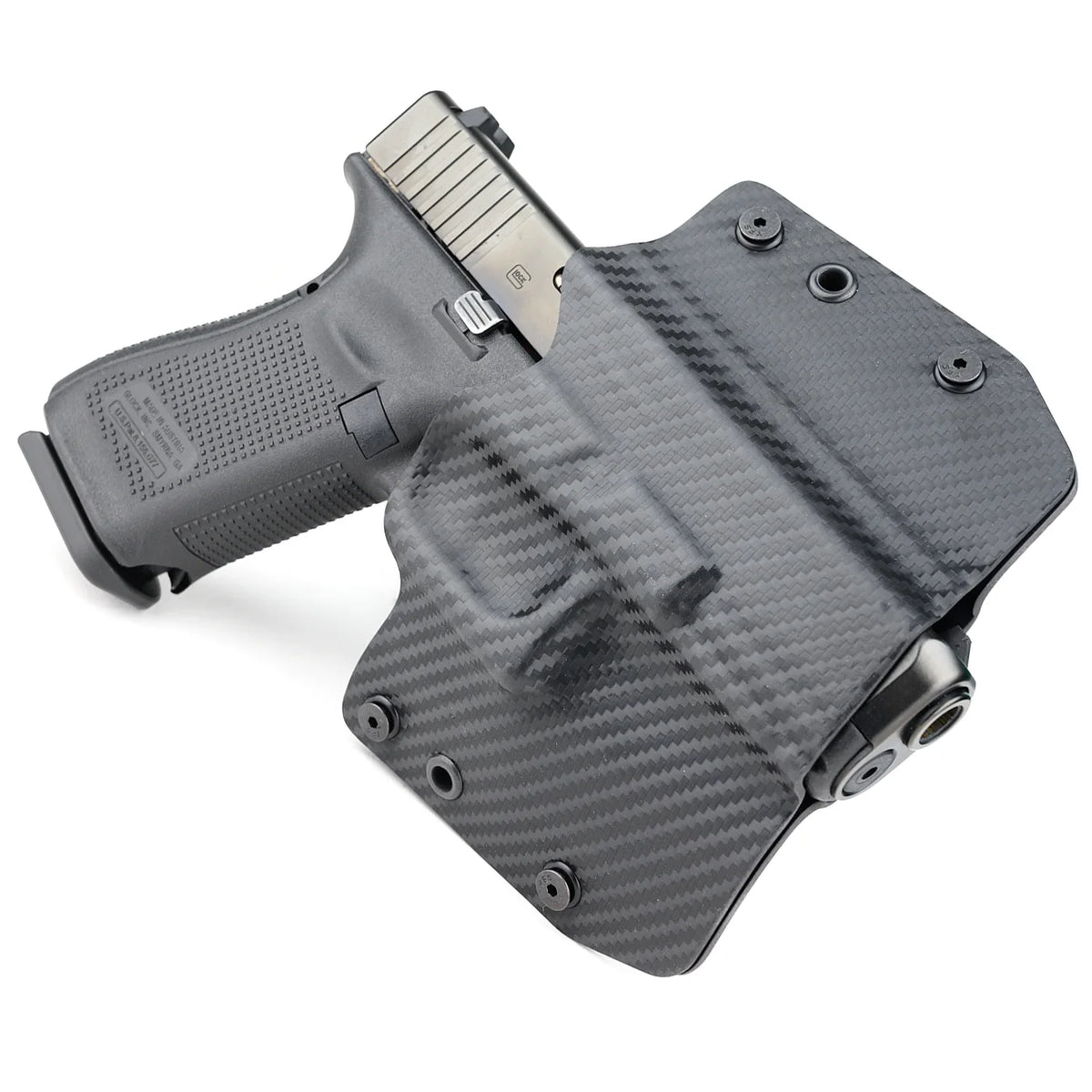 Black Carbon Fiber OWB Kydex Gun Holster S237