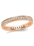 14K Rose Gold Diamond Eternity Wedding Band Ring P26216