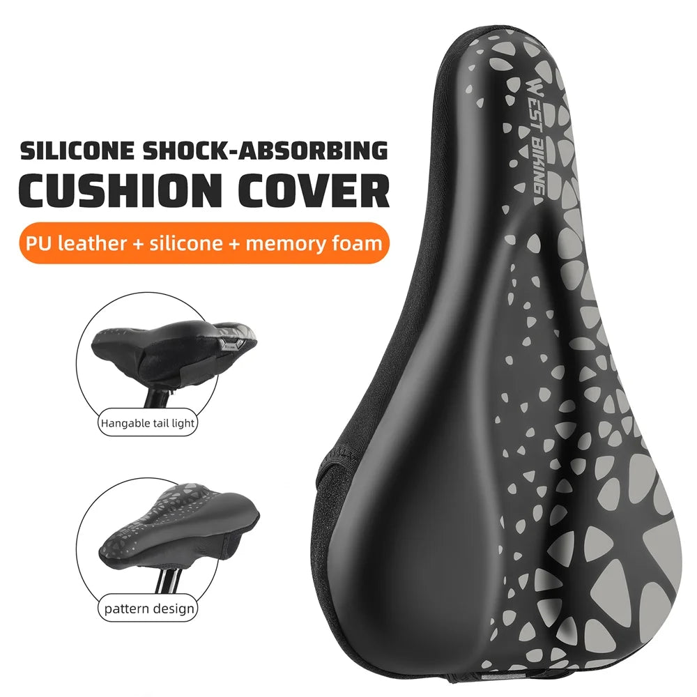 Thickened Breathable Bike Saddle Cover with Soft Silicone Pad Z778957
