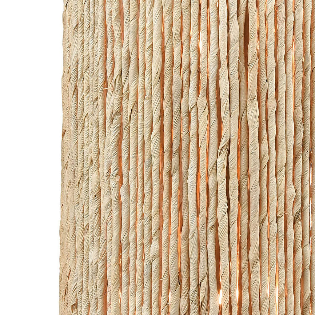 2-Light Satin Brass Sconce with Abaca A50458
