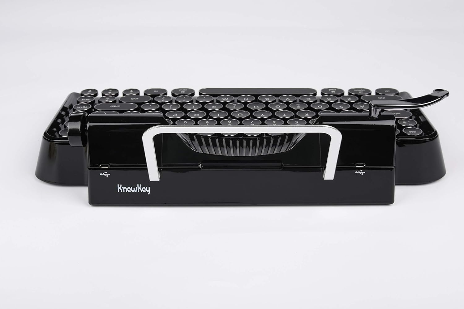 All Black Mechanical Keyboard with Tablet Stand E40220