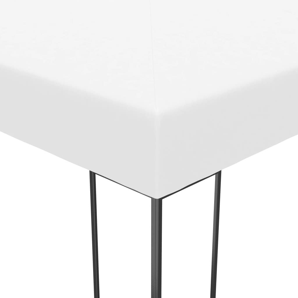 White Powder-Coated Steel Gazebo P30916