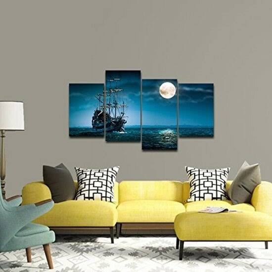4 Piece Framed Seascape Artwork F810